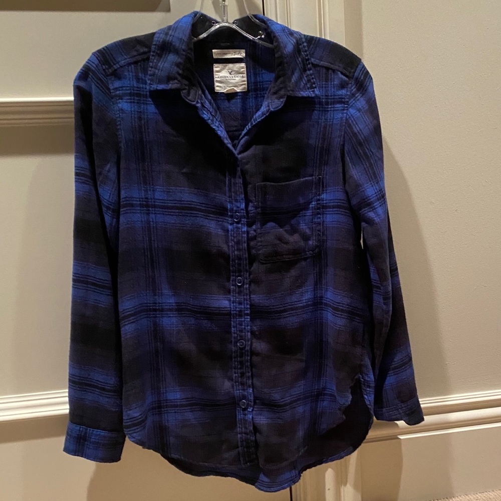 Blue American Eagle Outfitters Flannel